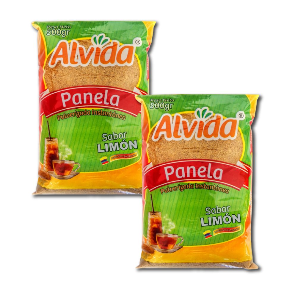 Panela Alvida Pulverizada Limón Bolsa X 500 Gr Pack X 2 Alvida Bolsa x 2