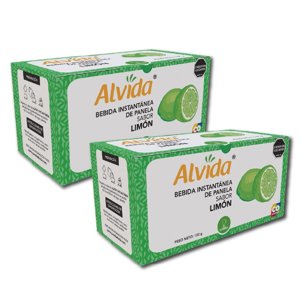 Aromática Alvida Panela Limón X 6 Gr Display X 22 Unds Pack X 2 Alvida Display x 22 Aromática Alvida Panela Limón X 6 Gr Display X 22 Unds