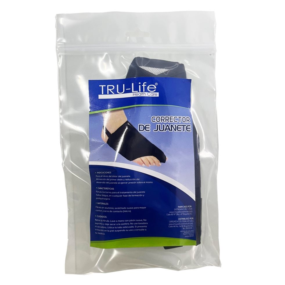 CORRECTOR DE JUANETE BONDEADO IZQUIERDO TRULIFE BOLSA x 1