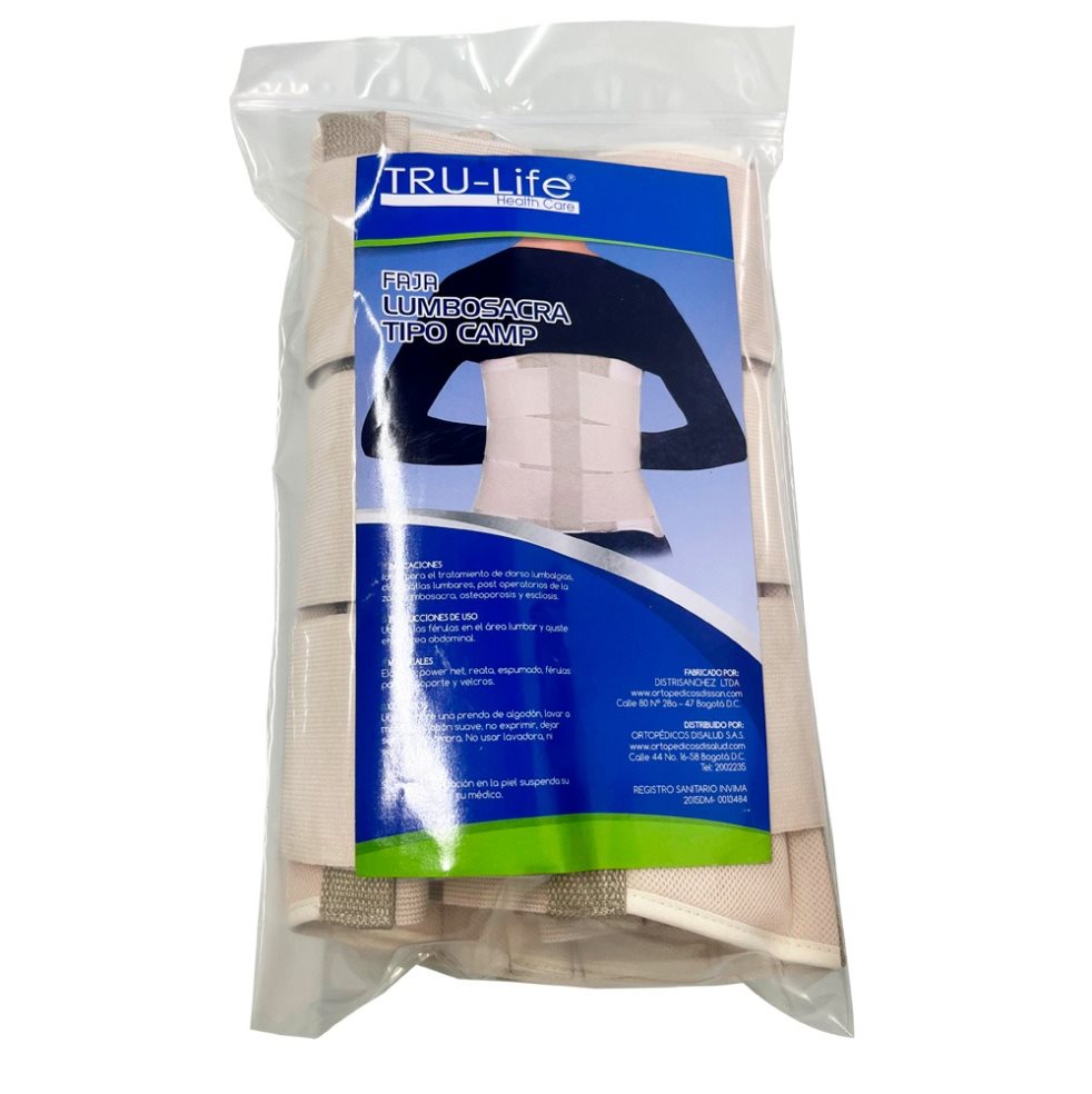 FAJA LUMBOSACRA TALLA XL TRULIFE BOLSA x 1 