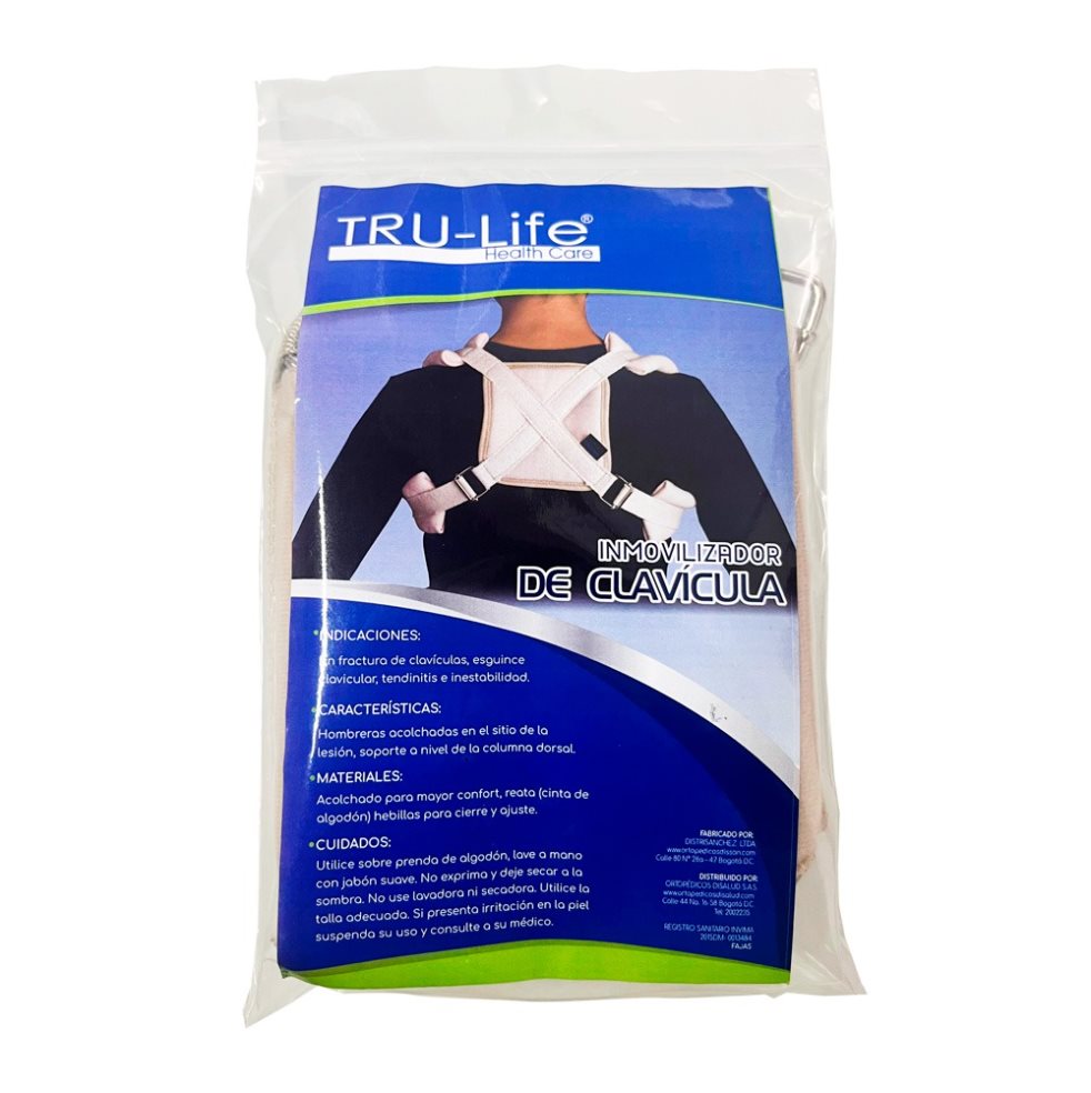 INMOVILIZADOR DE CLAVÍCULA TALLA XS TRULIFE BOLSA x 1 