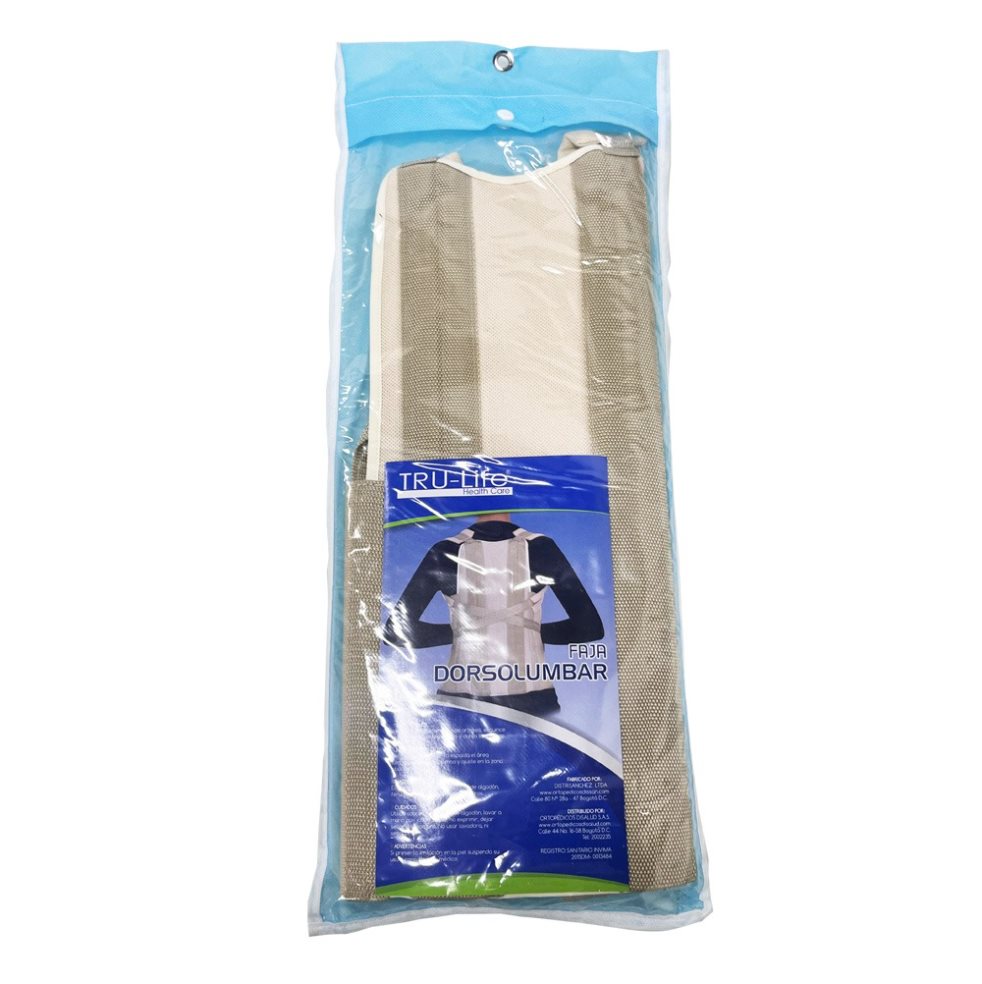FAJA DORSO LUMBAR TALLA XS TRULIFE BOLSA x 1