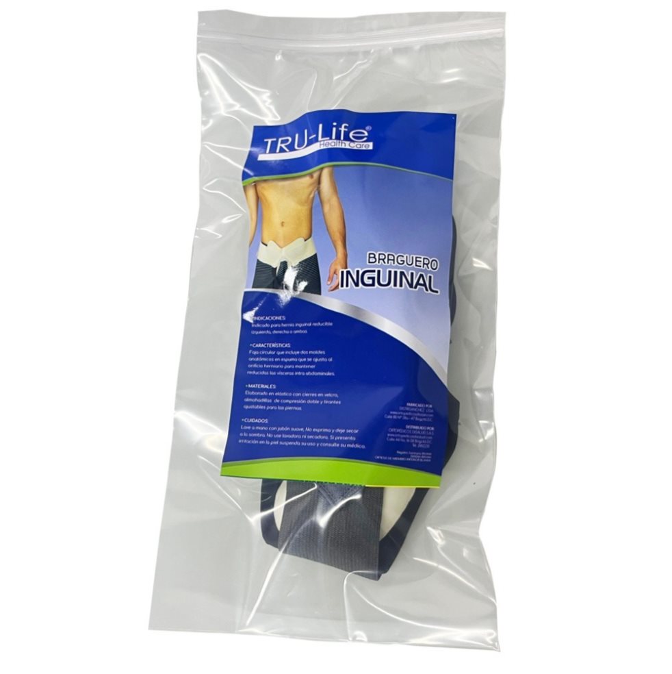 BRAGUERO INGUINAL TALLA M TRULIFE Bolsa x 1 