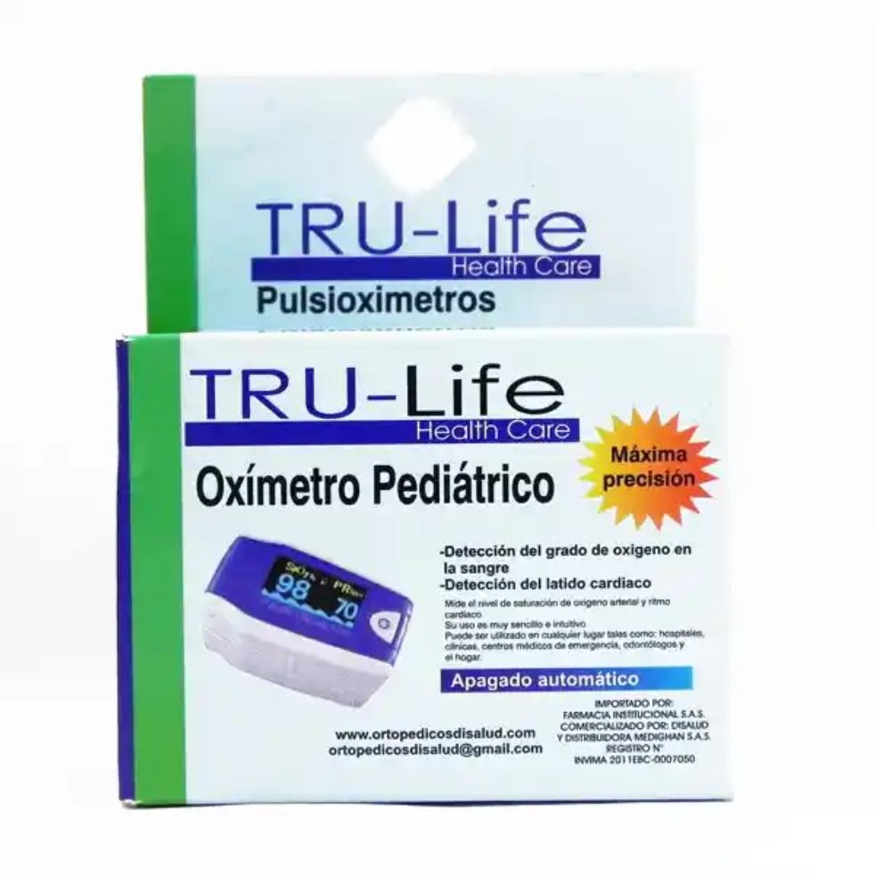 PULSOXIMETRO TRU-LIFE PEDIATRICO TRULIFE Caja x 1 