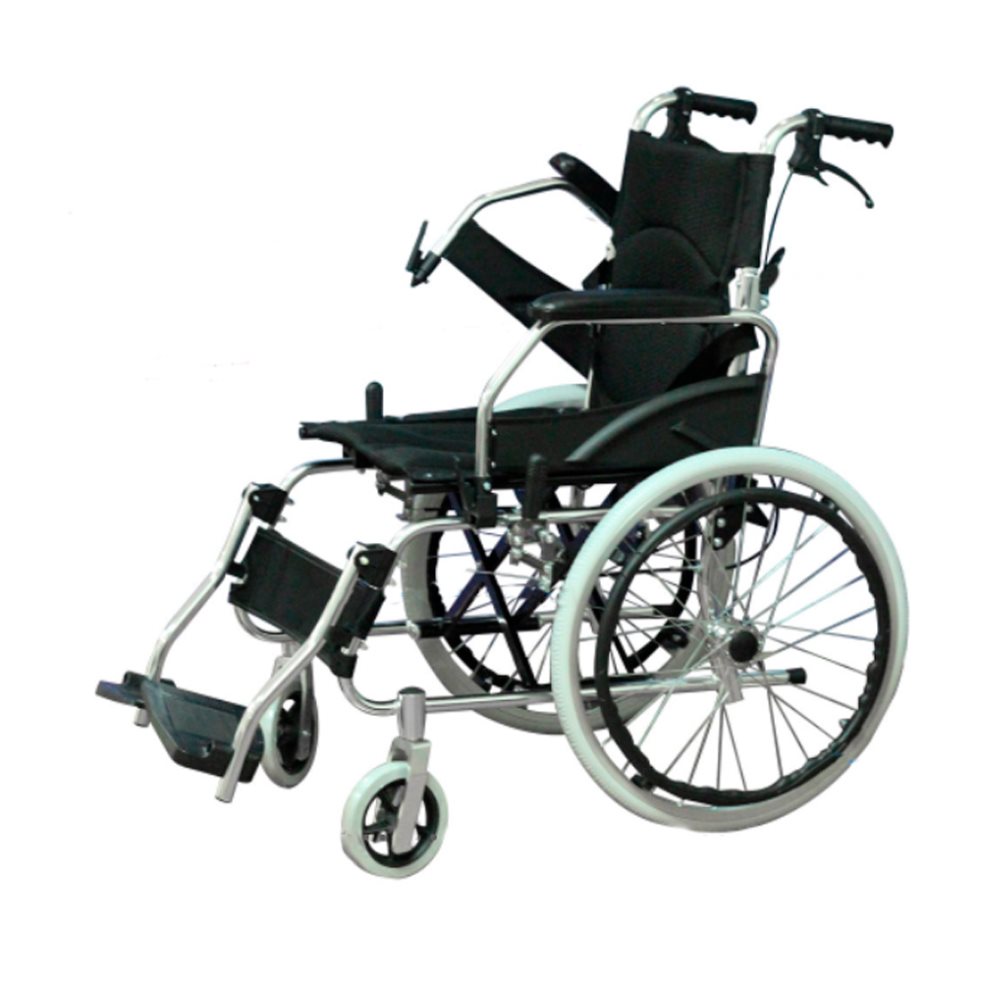 SILLA DE RUEDAS ESTÁNDAR APOYA BRAZOS ABATIBLE FY867L PHYSIO TRAUMA Unidad x 1 Estructura de menor peso, facilidad de transportar y guardar en espacios reducidos.