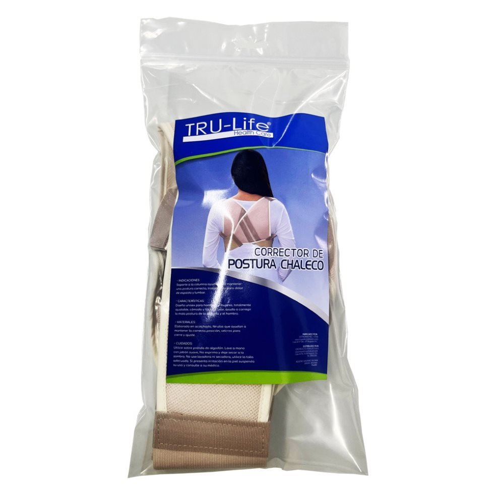 CORRECTOR DE POSTURA TIPO CHALECO XS TRULIFE BOLSA x 1 