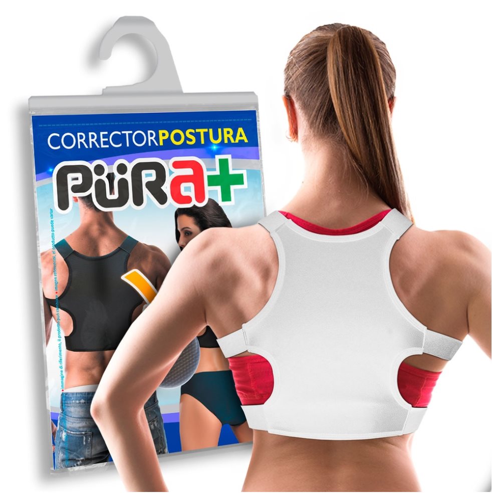Corrector de Postura en Chaleco Negro L-XL Pura+ Unidad empacada en bolsa individual con gancho exhibidor. Producto unisex x 1 Corrector de postura diseñado para brindar apoyo en la zona superior de la espalda, favoreciendo una alineación postural más estable durante el uso diario. Cuenta con diseño tipo chaleco, bandas elást