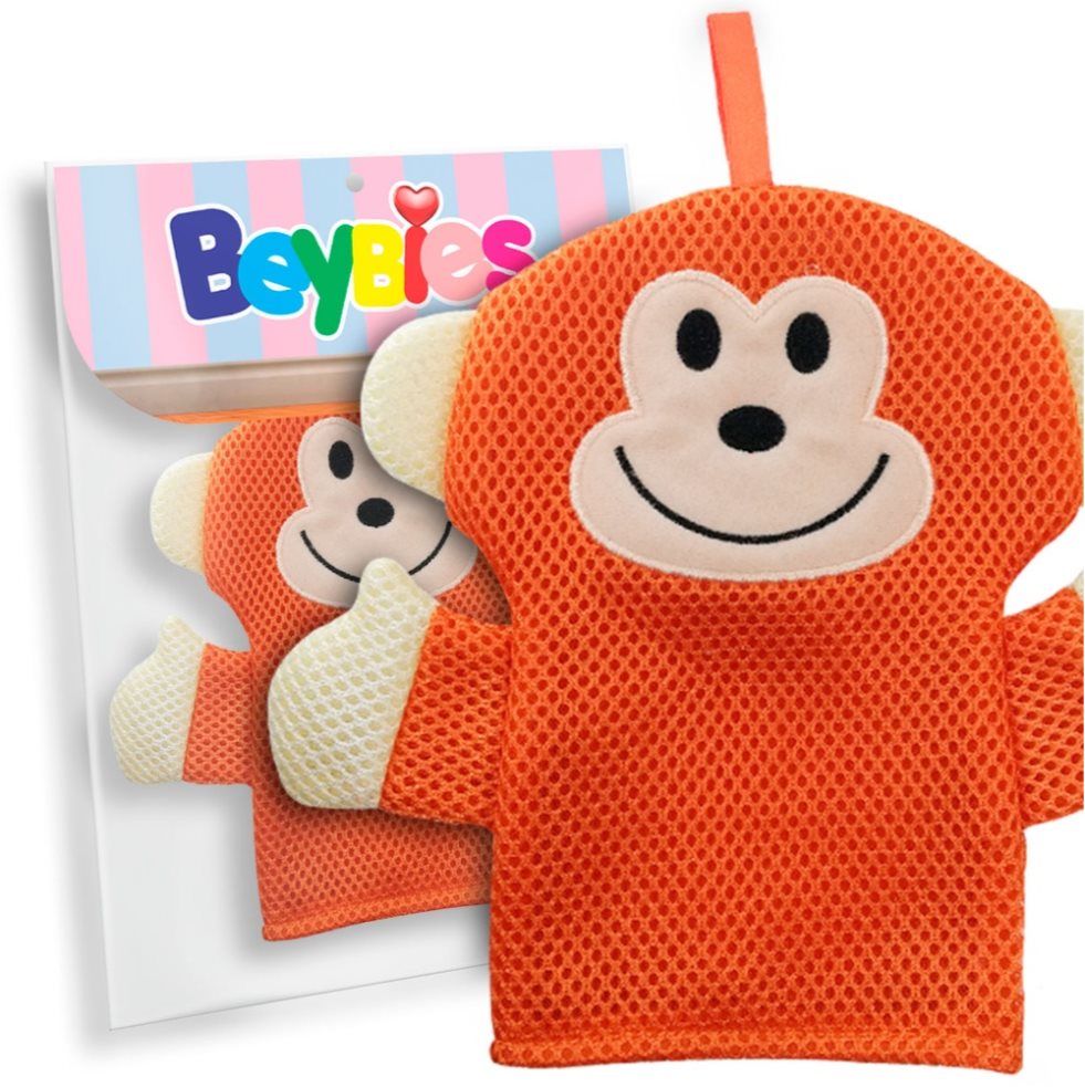 Guantes de Baño Mono Beybies Beybies Unidad individual. Diseños infantiles de animalitos. x 1 Guantes de Baño Mono Beybies Beybies Unidad individual. Diseños infantiles de animalitos. x 1