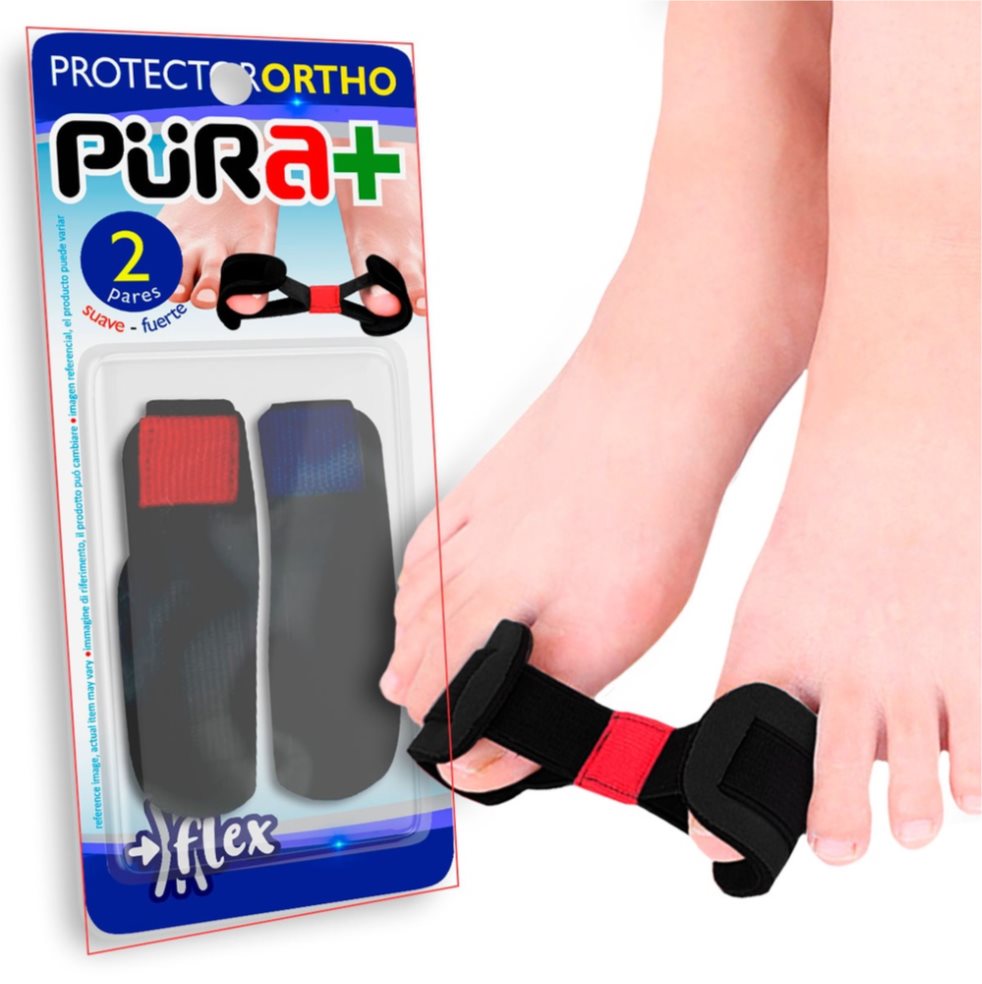 Ejercitador de Juanetes PURA+ Incluye 2 pares. Talla universal. Resistencias: suave y fuerte. x 2