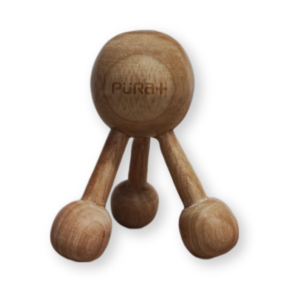 Masajeador Pulpo 3 Patas Pura+ Unidad de masajeador pulpo de 3 patas en madera natural. x 1 Masajeador Pulpo 3 Patas Pura+ Unidad de masajeador pulpo de 3 patas en madera natural. x 1